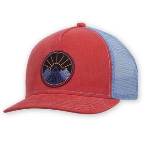 Pistil Viva Trucker Hat in Sienna Colorway, Mountain Sunset Mesh Back Like New
